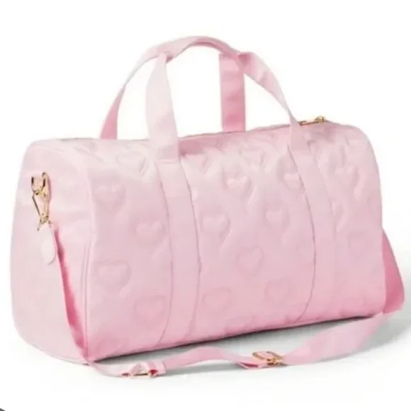 Stoney Clover Lane x Target Pink Heart Duffle Weekender Bag - Picture 2 of 8